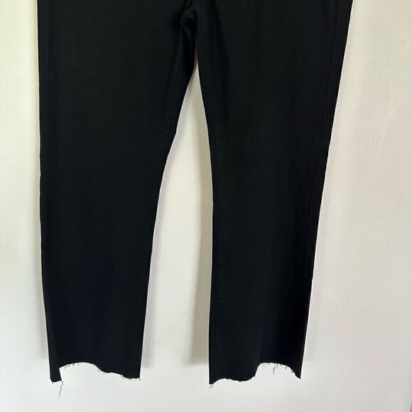 AG Adriano Goldschmied Anthropologie Women’s The Angel Bootcut Raw Hem Black Den - Picture 6 of 12